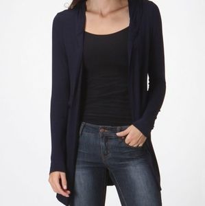 Navy hooded cardigan